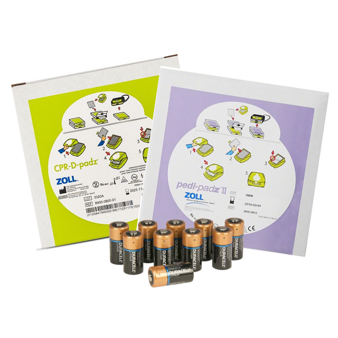 Battery and adult/pediatric Pads - Refresh Pack Premium