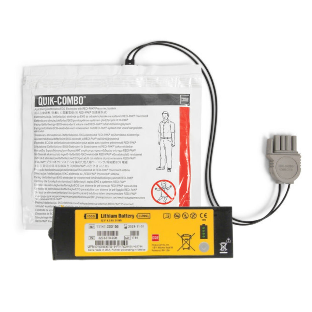 Batterie et électrodes adultes - Premium Refresh Pack - LifePak/Stryker 1000