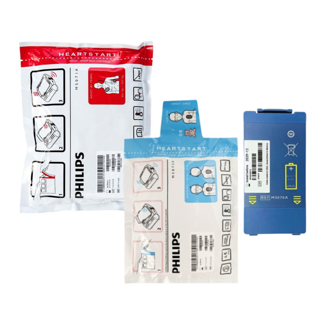 Battery and Adult/Pediatric Pads - Premium Refresh Pack - OnSite - Philips