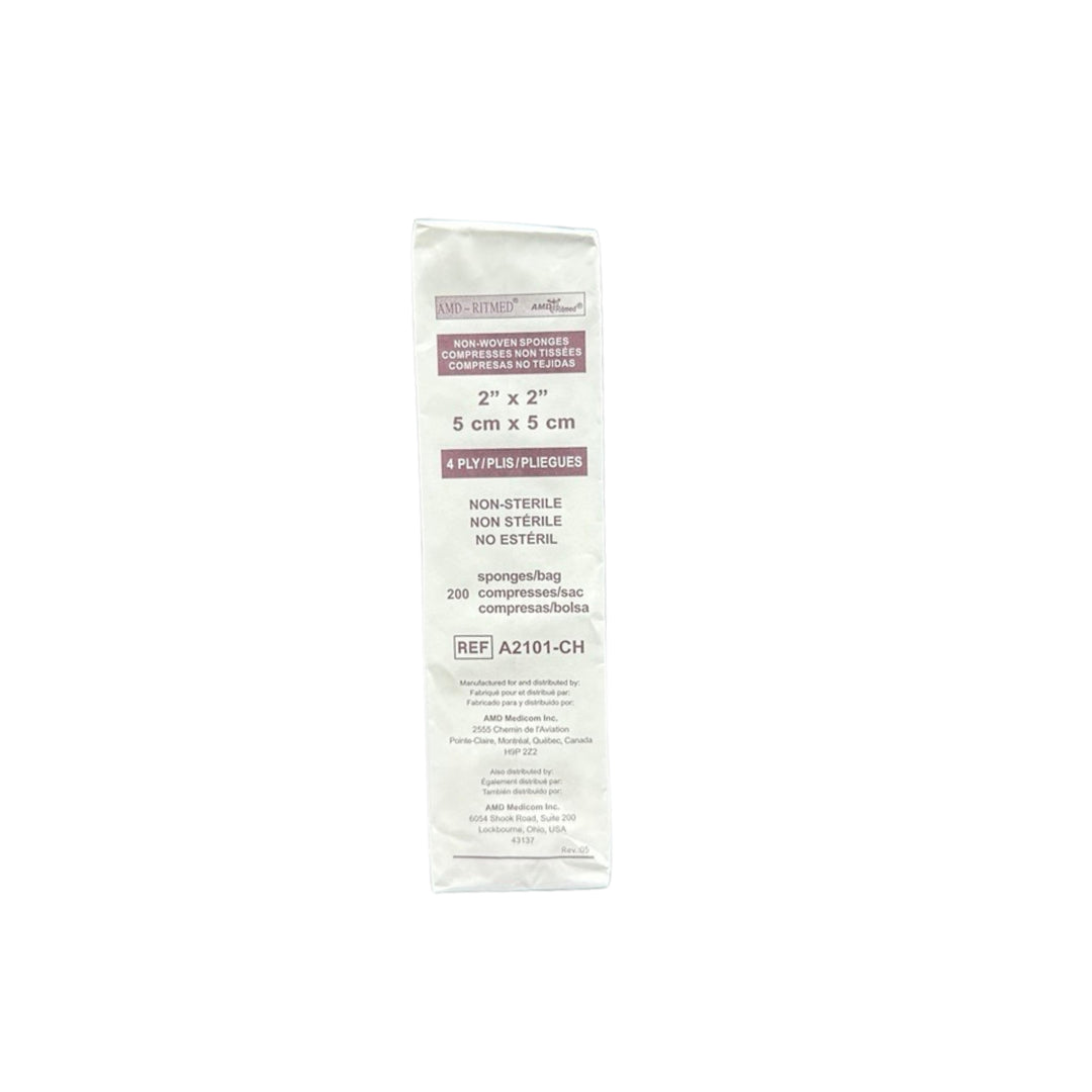 Non-sterile compresses - 200 units - 4 ply