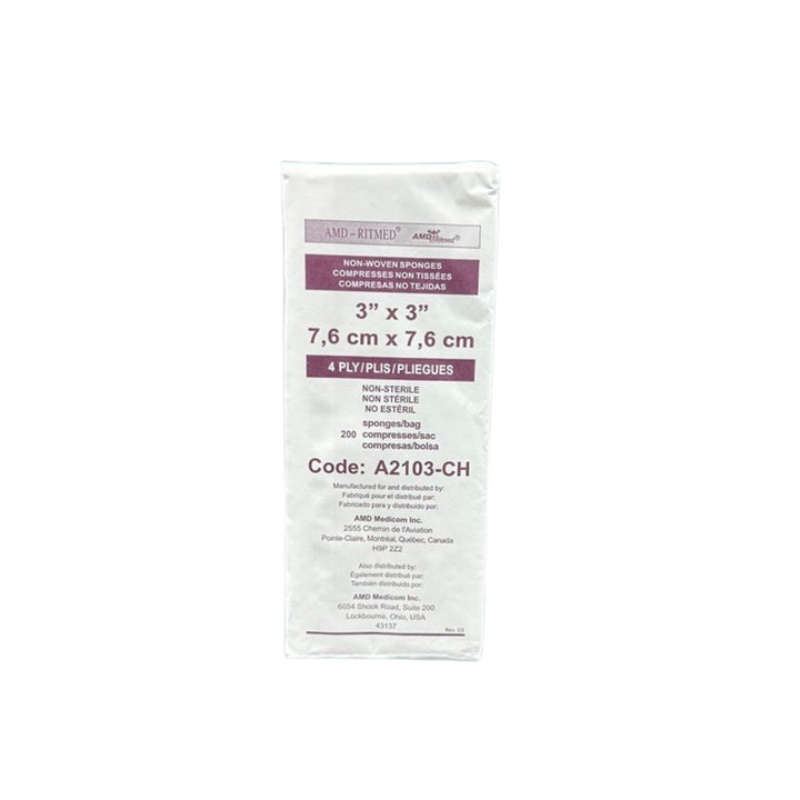 Non-sterile compresses - 200 units - 4 ply