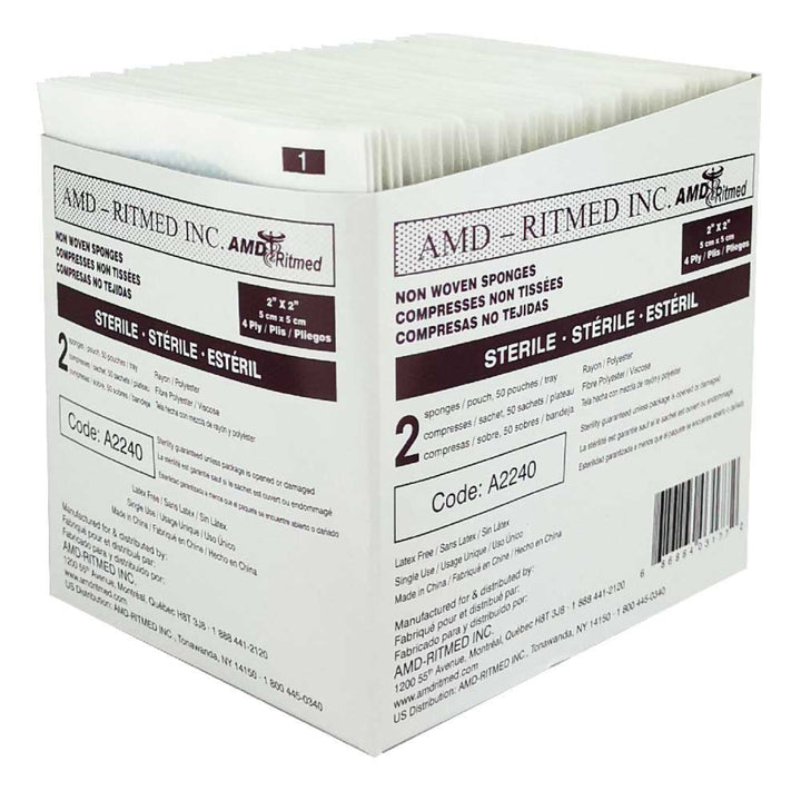 Compresses stériles non tissées - 100 unités