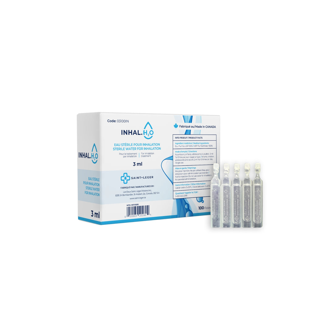 Eau Stérile INHAL.H2O 3ml Unidose  - 100 unités