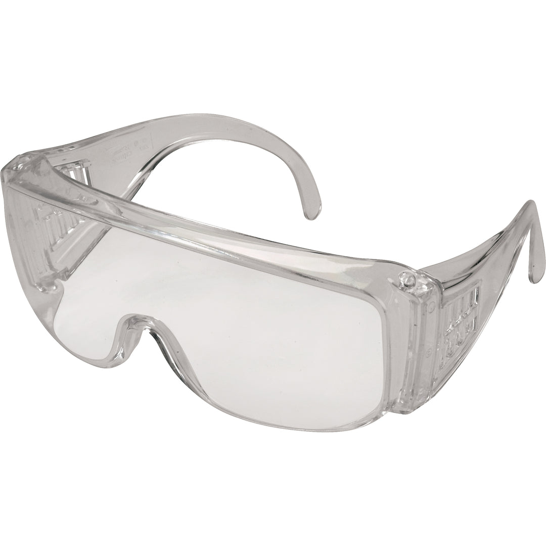 Visitor safety glasses - wide temples