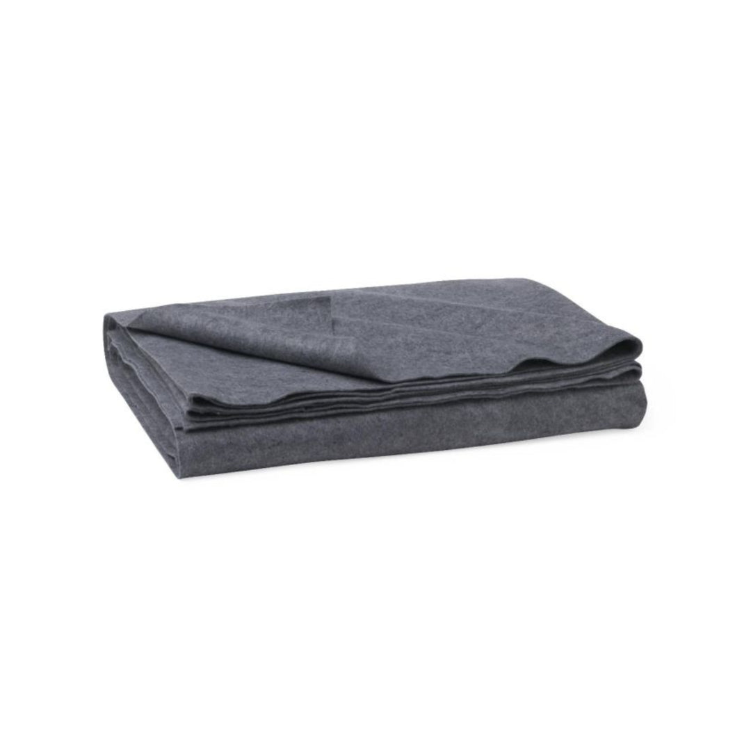 Disposable grey fleece blanket - 10 units