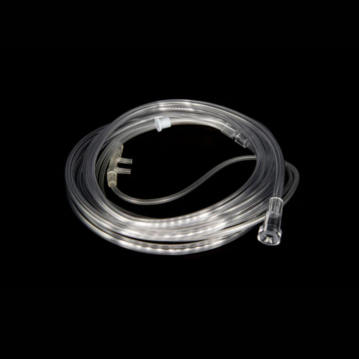Nasal O2 cannula with tubing