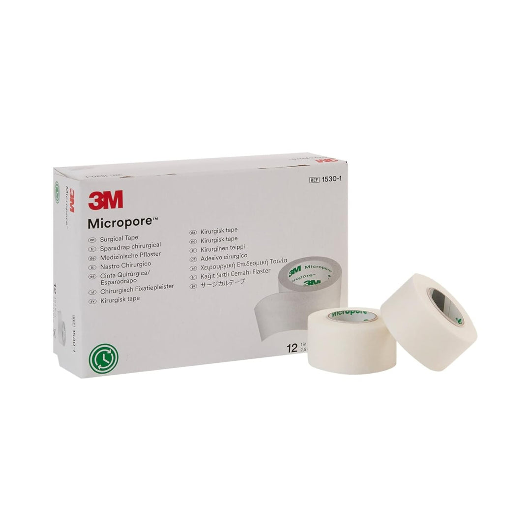 Adhesive tape (Diachylon) - 3M Micropore 1″ - 12 units
