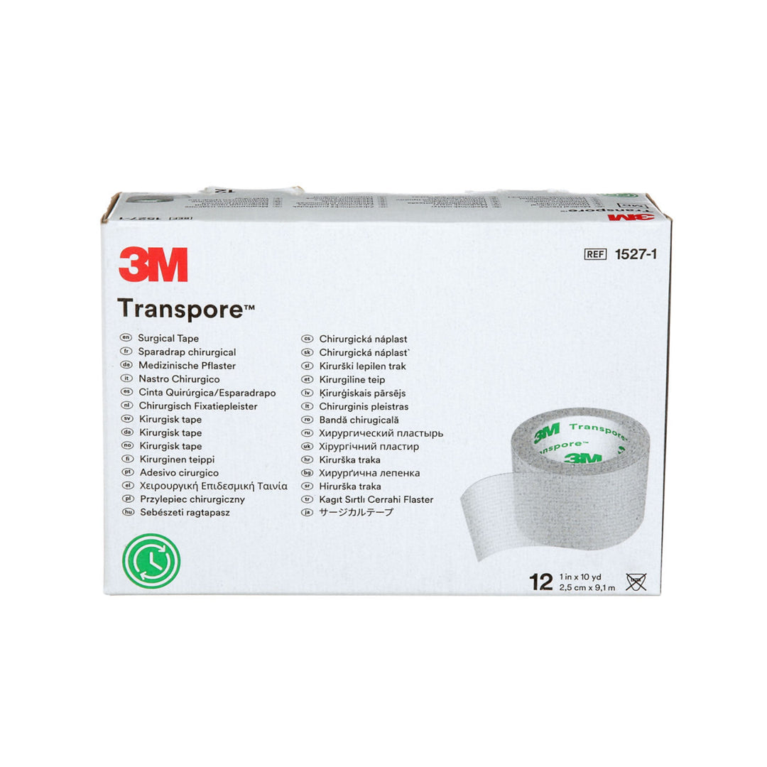 Surgical Tape (Diachylon) - 3M Transpore 1" - 12 units