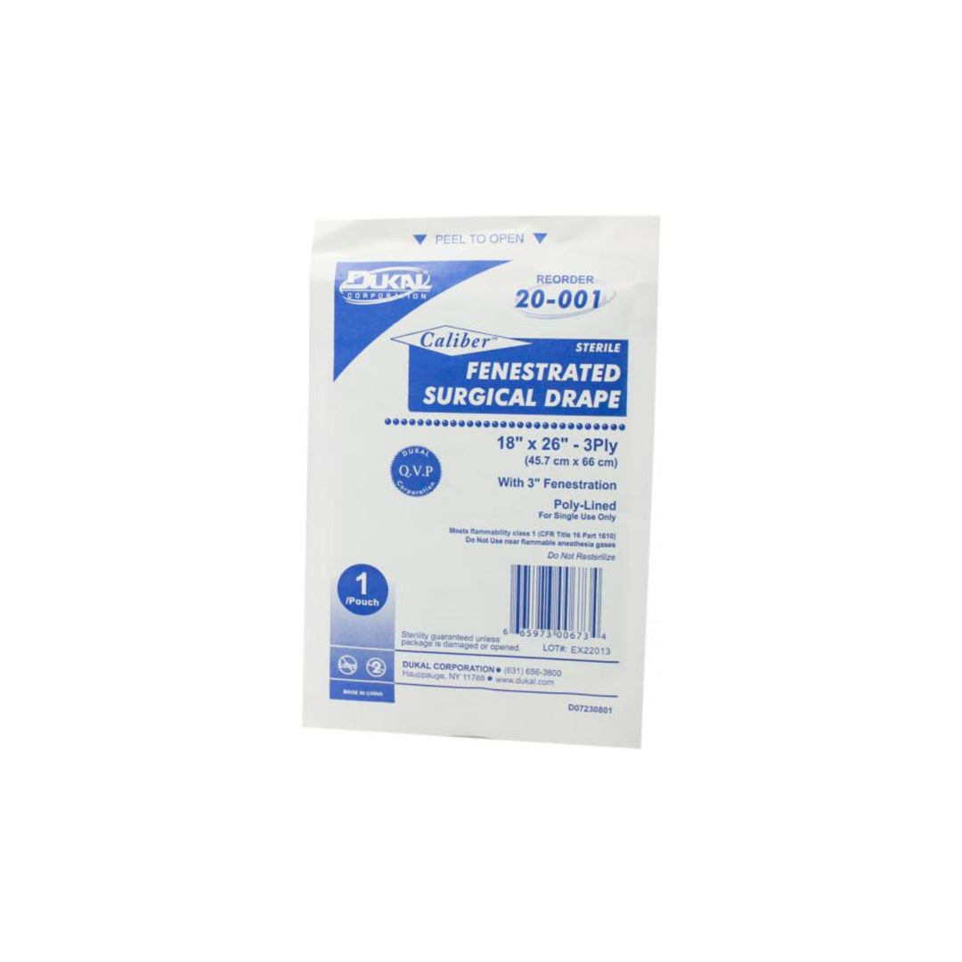 Fenestrated sterile fields 18" x 26" - 50 units