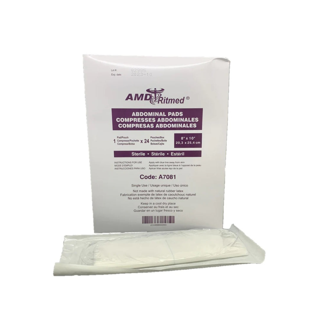 Compresse abdominale stérile 8″ x 10″- 24 unités