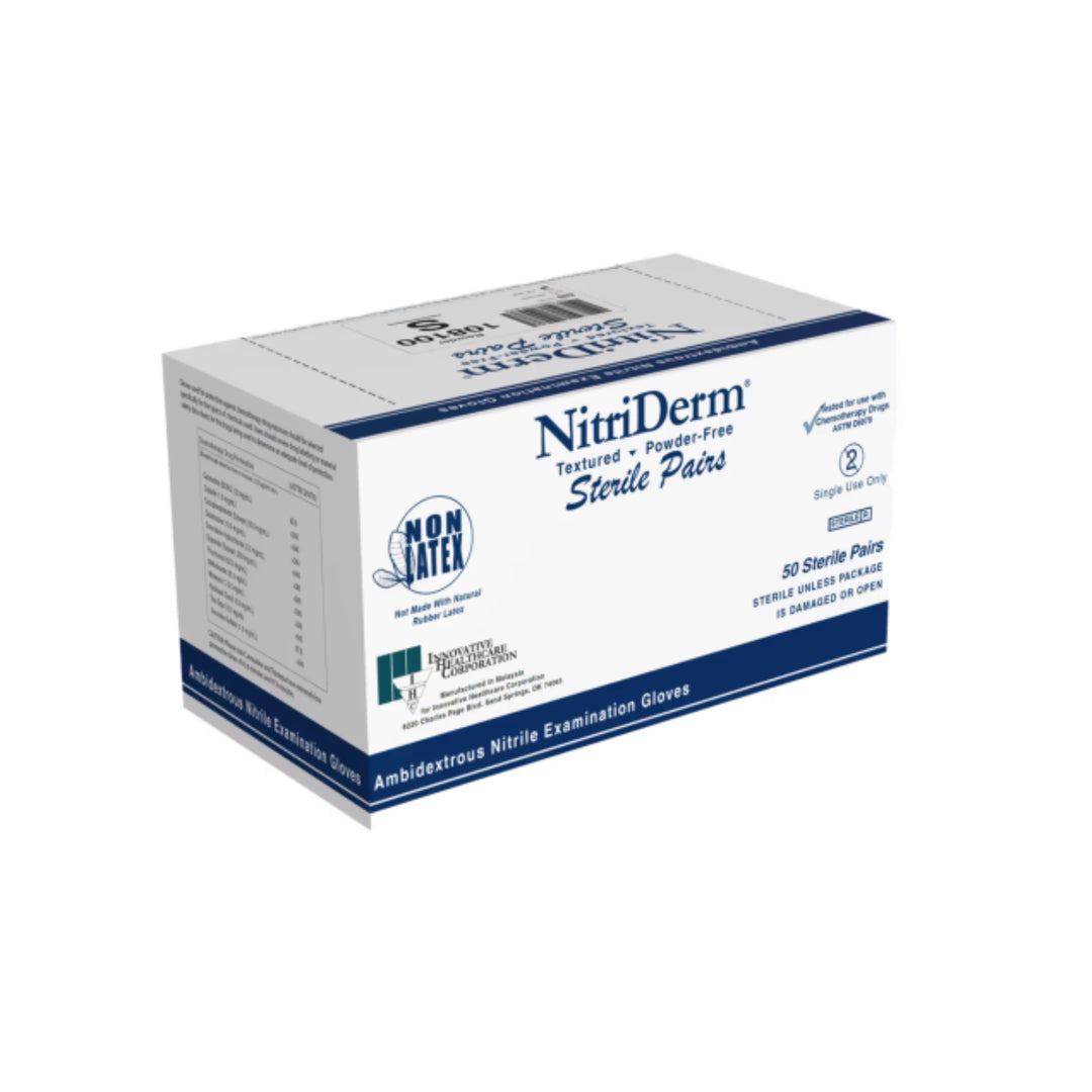 Gants nitrile stériles - NitriDerm - 50 unités