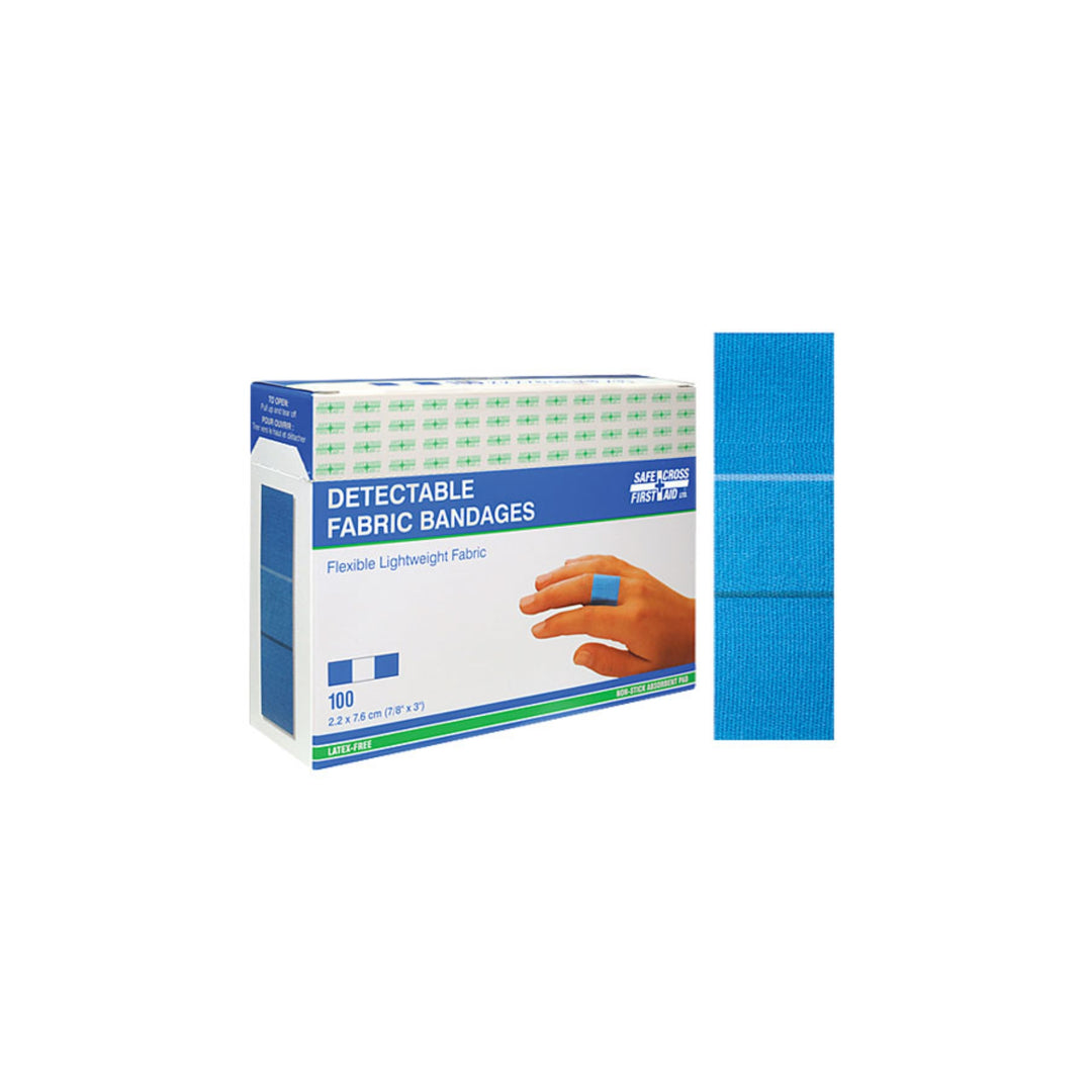 Detectable Bandages 7/8″ x 3″ - 100 Count