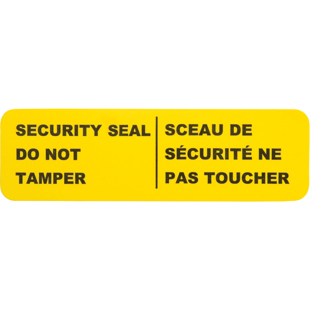 Sceau de sécurité jaune autocollant, 25 unités