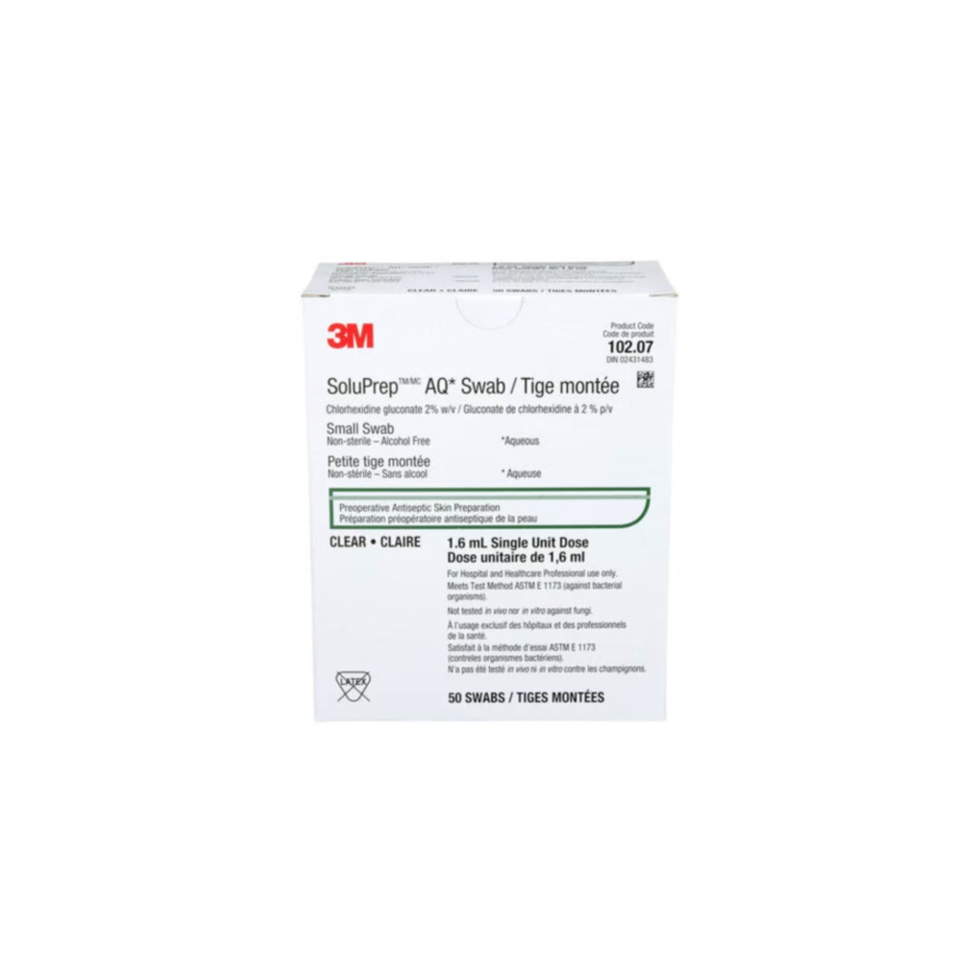 Alcohol-Free Antiseptic Swabs - CHG 2% SoluPrep