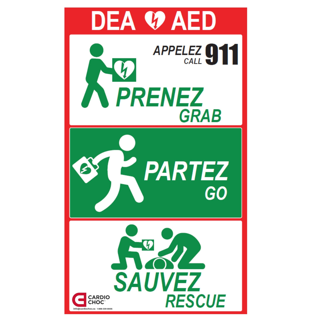 Affiche de signalisation autocollante “Prenez Partez Sauvez”
