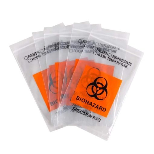 Biomedical resealable bags 6 '' x 9 '' unit