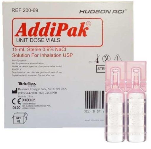 Solution Saline Addipak NaCl 0.9 % 15ml unidose 48/box