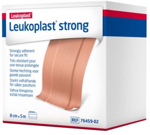 Rouleau pansement Leukoplast Strong en tissu, 8cm x5M