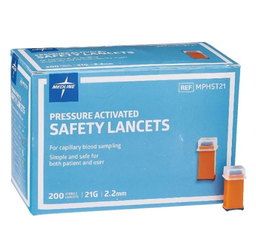 Lancettes jetables Medline 21G - 200/box