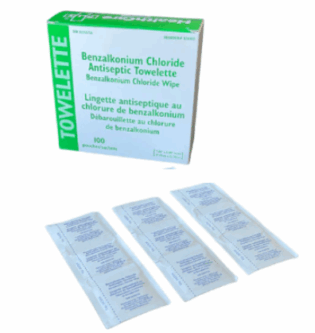 Tampons de benzalkonium - 100/bte