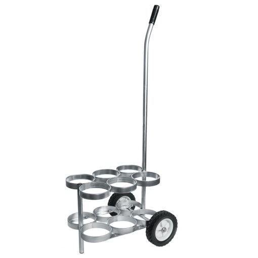 Wheeled cart for "D" or "E" cylinders