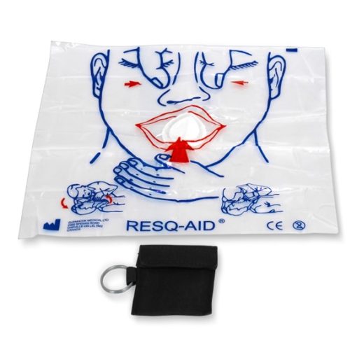 RESQ-AID FaceShield avec porte-clé noir - 100/bte