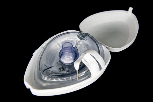 Adult pocket mask with plastic case