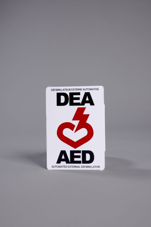 AED bilingual wall sign