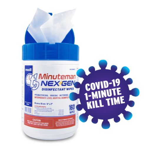 tb Minuteman NEX GEN Disinfectant Wipes – 160/Tub
