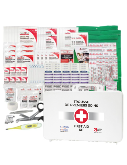 Trousse de premiers secours en plastique pour garderie/école