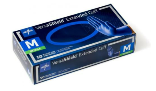 Versashield Extended Cuffs Nitrile Gloves - 50/box