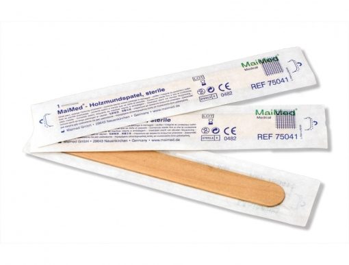 Sterile 6 '' wooden tongue depressor - Box of 100 - Image 2