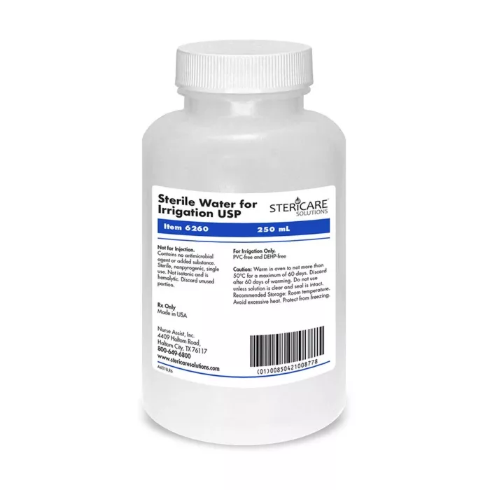 Eau stérile 250ml en bouteille - 24/bte