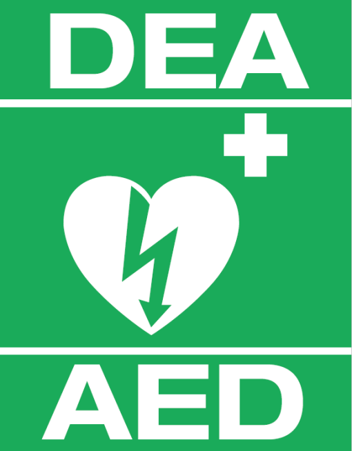 DEA-AED ILCOR standards 7 x 9 self-adhesive poster