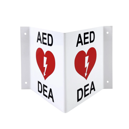 White wall sign, 3D DEA, 7 x 5, bilingual, metal