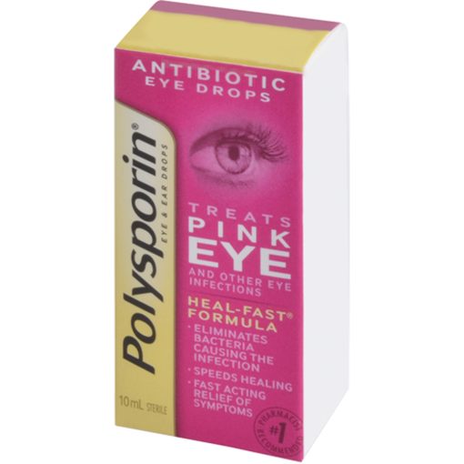 Gouttes pour les yeux/oreilles Polysporin Pink Eye