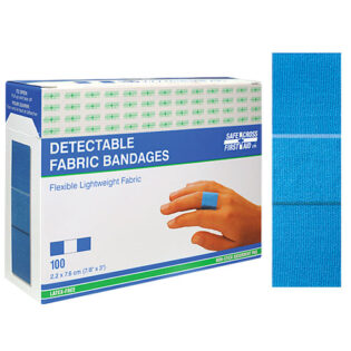 Fabric Detectable Bandages, 7/8" x 3", 100/Box