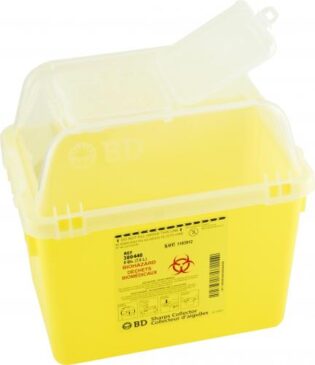 7.6L Yellow BD multi-use nestable sharps collector