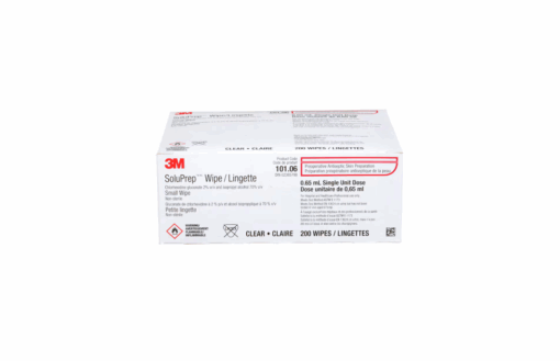 SoluPrep chlorhexidine 2% + alcohol 70% wipes 0.65ml 200/bx