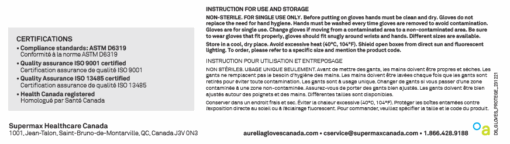 Gants en nitrile bleus Aurélia Protégé XSmall 4 mil – 100 par boîte – Image 2